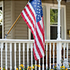 Porch Railing with Flag